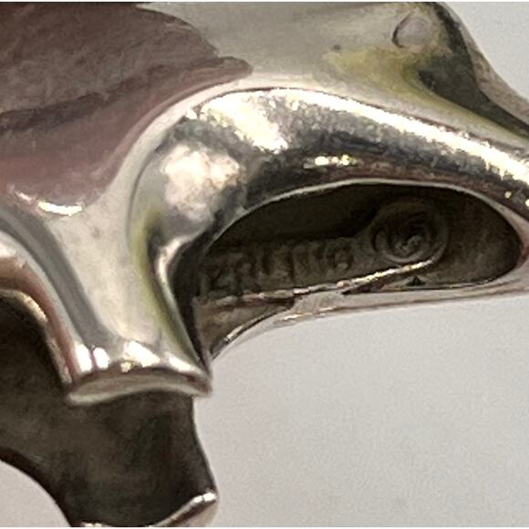 Sterling Silver Southwestern Storyteller Bear Slider Pendant 20” Chain Necklace - Picture 4 of 8